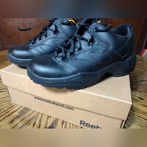 NEW Reebok Mens Work Shoes Leather Upper Made in USA Metal-free USPS Certified